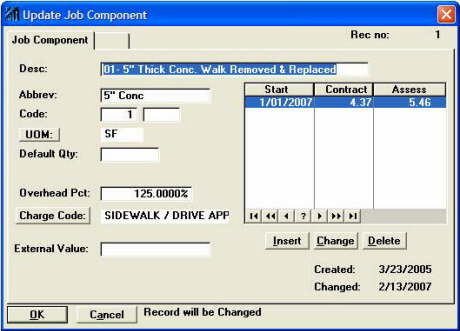 Update Job Component